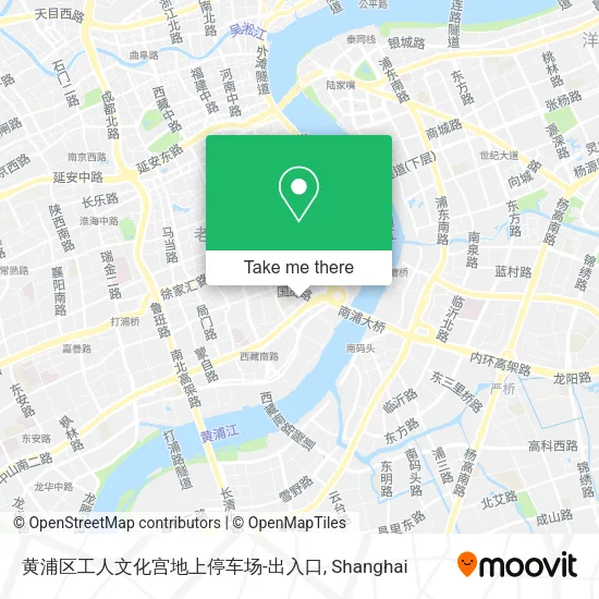 黄浦区工人文化宫地上停车场-出入口 map