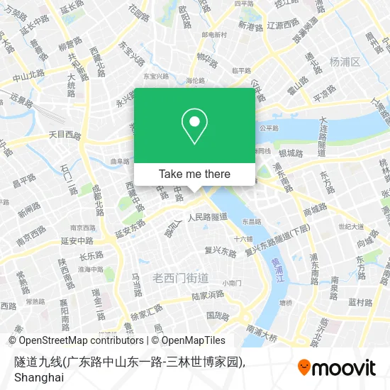 隧道九线(广东路中山东一路-三林世博家园) map