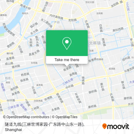 隧道九线(三林世博家园-广东路中山东一路) map