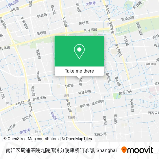 南汇区周浦医院九院周浦分院康桥门诊部 map