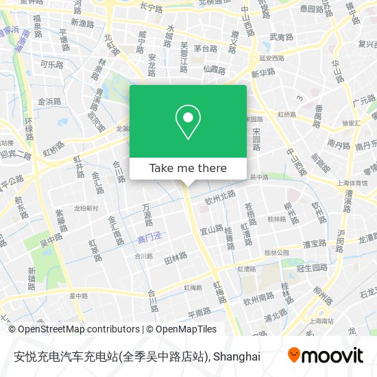 安悦充电汽车充电站(全季吴中路店站) map