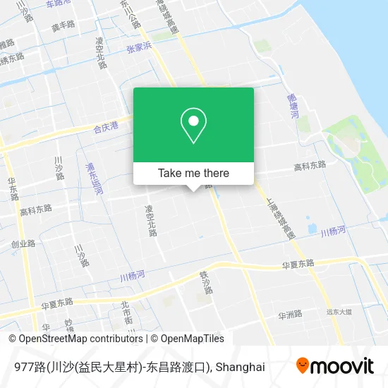 977路(川沙(益民大星村)-东昌路渡口) map