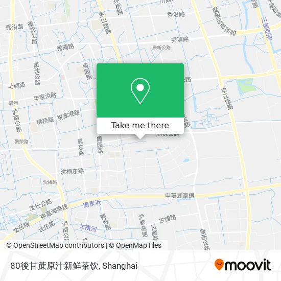 80後甘蔗原汁新鲜茶饮 map