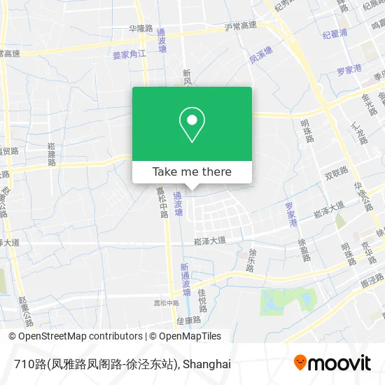 710路(凤雅路凤阁路-徐泾东站) map