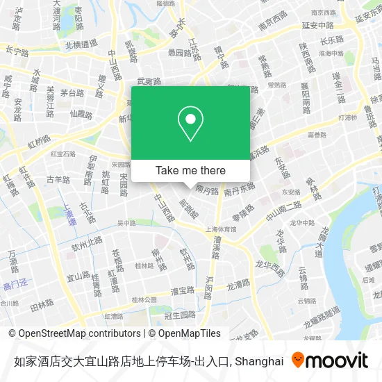 如家酒店交大宜山路店地上停车场-出入口 map