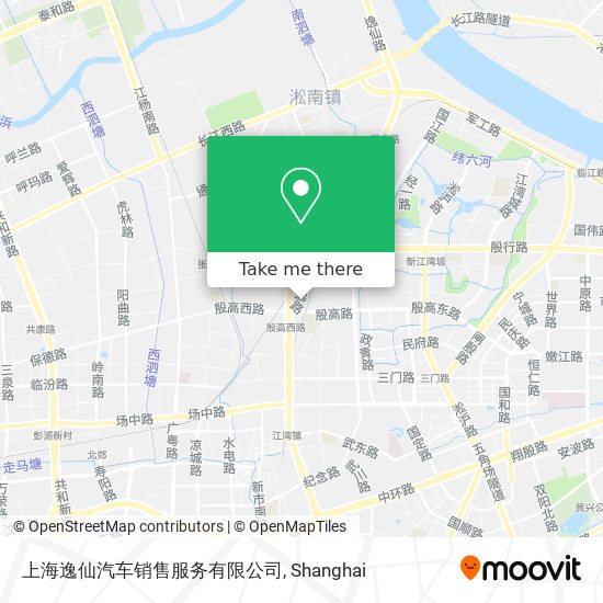 上海逸仙汽车销售服务有限公司 map