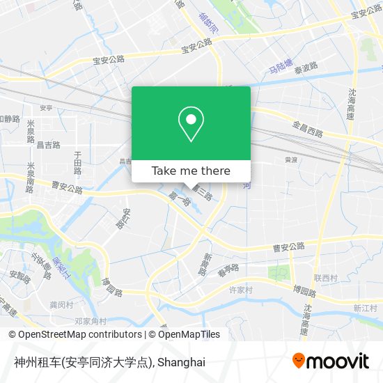 神州租车(安亭同济大学点) map