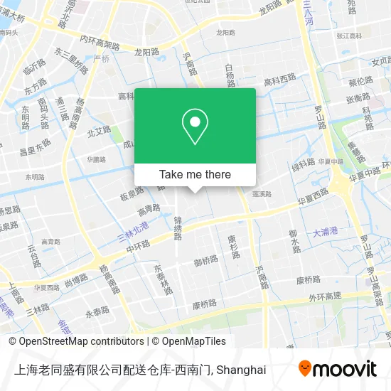 上海老同盛有限公司配送仓库-西南门 map
