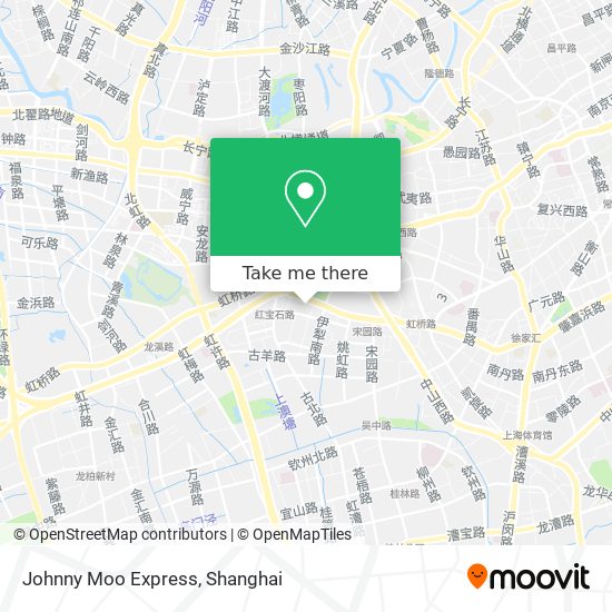 Johnny Moo Express map