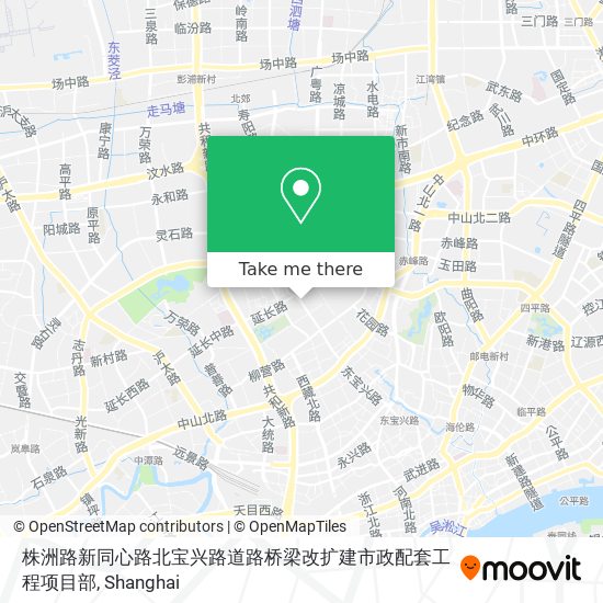 株洲路新同心路北宝兴路道路桥梁改扩建市政配套工程项目部 map