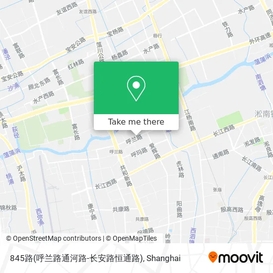 845路(呼兰路通河路-长安路恒通路) map