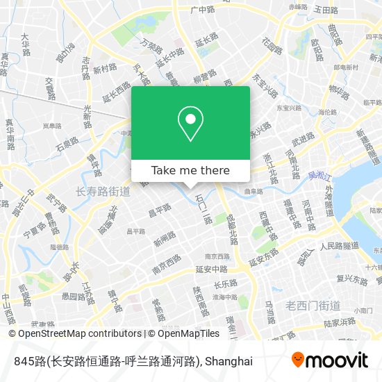 845路(长安路恒通路-呼兰路通河路) map