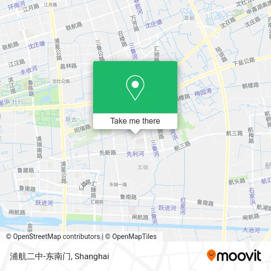 浦航二中-东南门 map