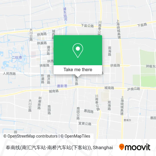 奉南线(南汇汽车站-南桥汽车站(下客站)) map