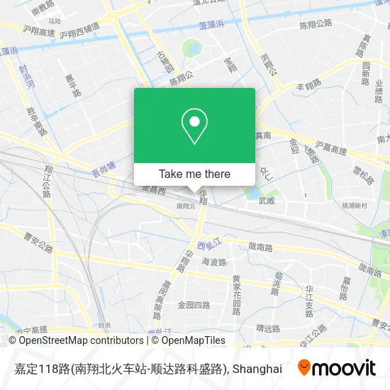 嘉定118路(南翔北火车站-顺达路科盛路) map