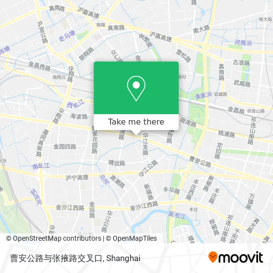 曹安公路与张掖路交叉口 map