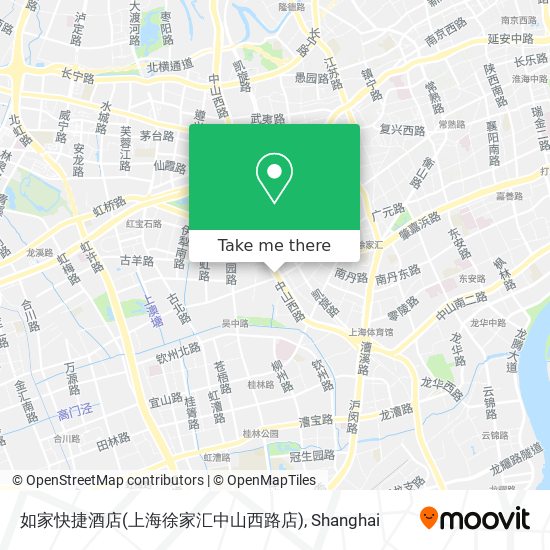 如家快捷酒店(上海徐家汇中山西路店) map