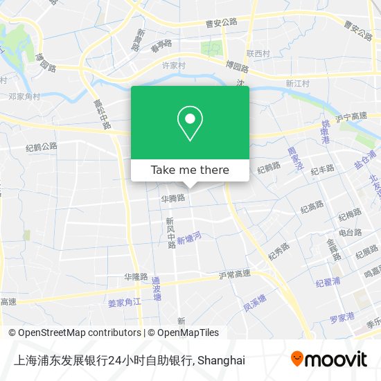 上海浦东发展银行24小时自助银行 map