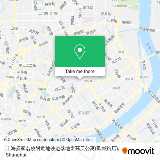 上海黛家名校附近地铁边落地窗高层公寓(凤城路店) map