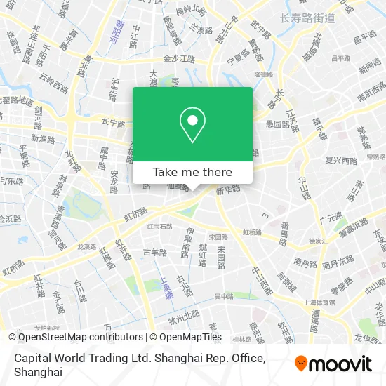 Capital World Trading Ltd. Shanghai Rep. Office map