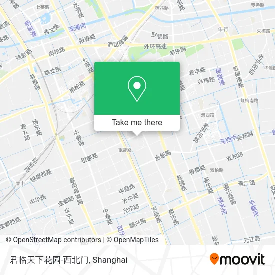 君临天下花园-西北门 map