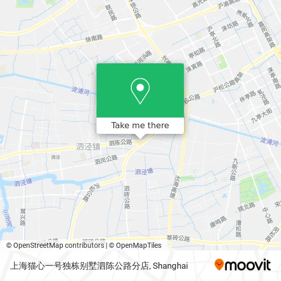 上海猫心一号独栋别墅泗陈公路分店 map