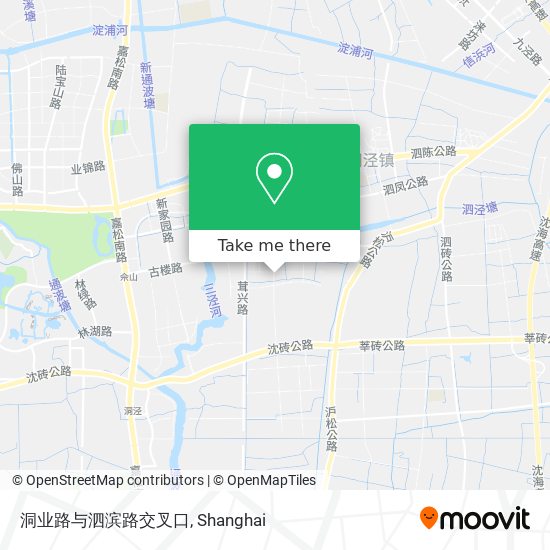 洞业路与泗滨路交叉口 map