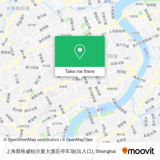 上海斯格威铂尔曼大酒店停车场(出入口) map