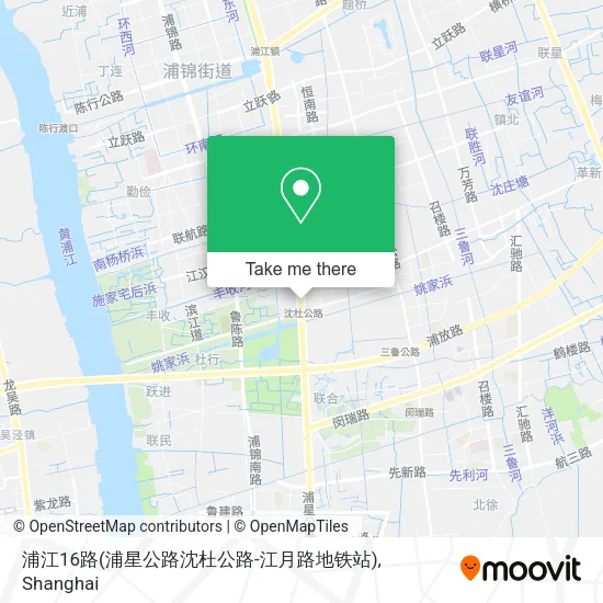浦江16路(浦星公路沈杜公路-江月路地铁站) map