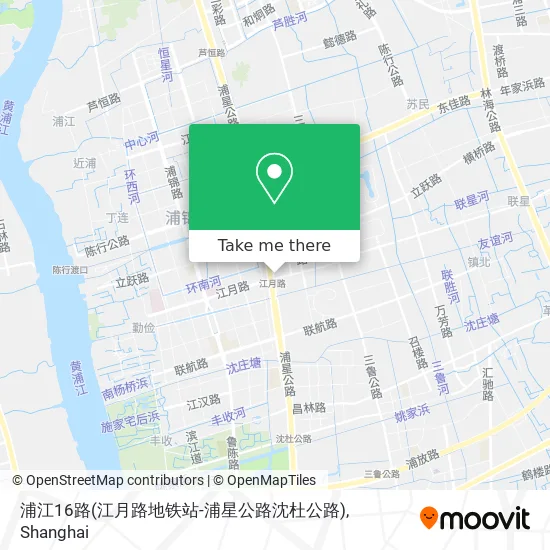 浦江16路(江月路地铁站-浦星公路沈杜公路) map