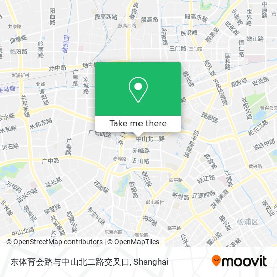 东体育会路与中山北二路交叉口 map