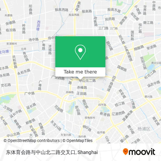东体育会路与中山北二路交叉口 map