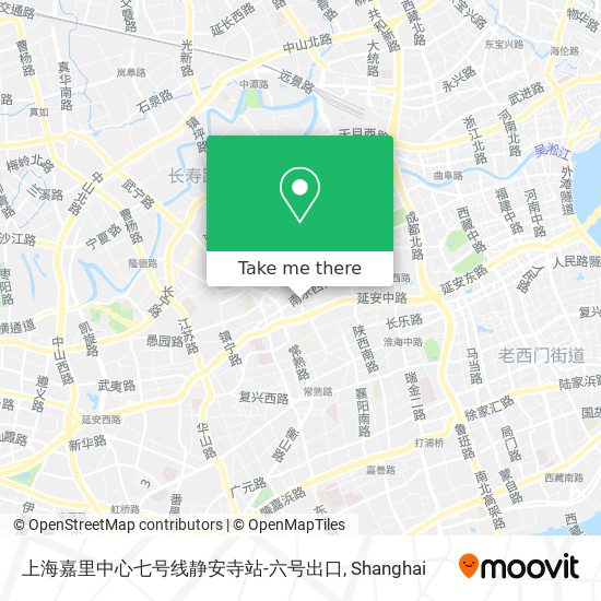 上海嘉里中心七号线静安寺站-六号出口 map
