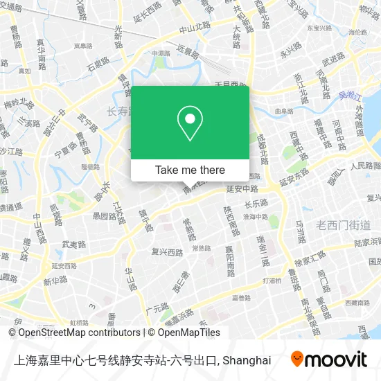 上海嘉里中心七号线静安寺站-六号出口 map