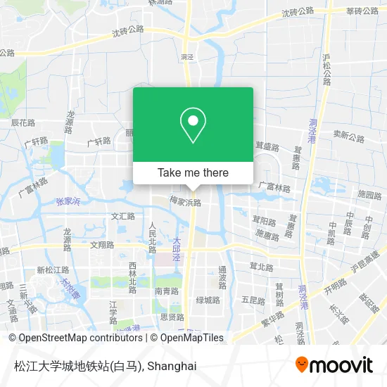 松江大学城地铁站(白马) map