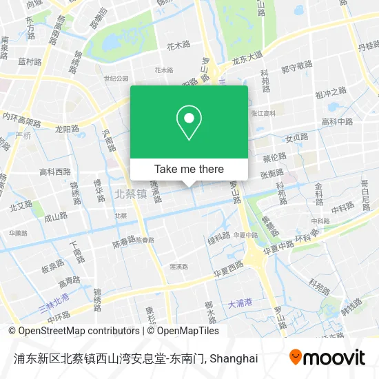浦东新区北蔡镇西山湾安息堂-东南门 map
