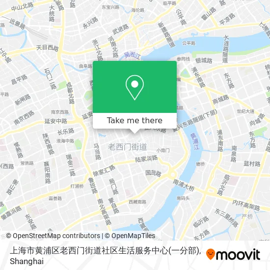 上海市黄浦区老西门街道社区生活服务中心(一分部) map