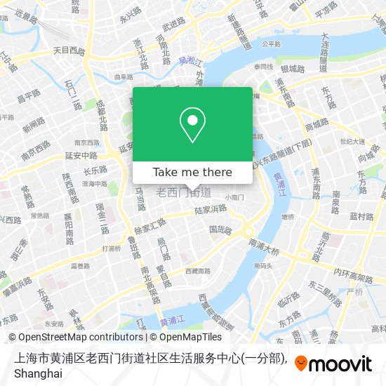 上海市黄浦区老西门街道社区生活服务中心(一分部) map