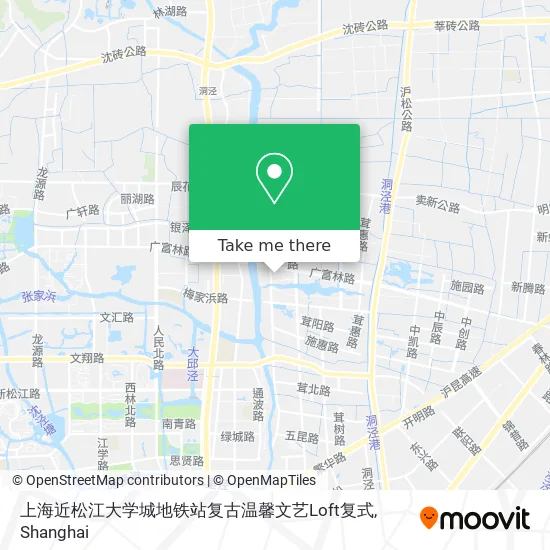 上海近松江大学城地铁站复古温馨文艺Loft复式 map