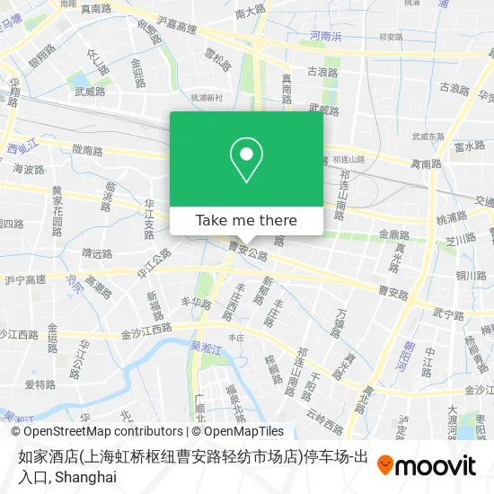 如家酒店(上海虹桥枢纽曹安路轻纺市场店)停车场-出入口 map