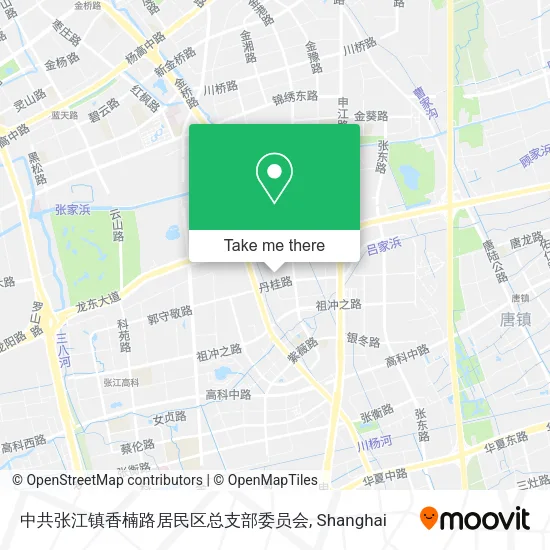 中共张江镇香楠路居民区总支部委员会 map