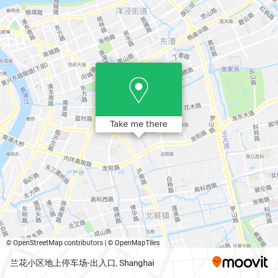 兰花小区地上停车场-出入口 map