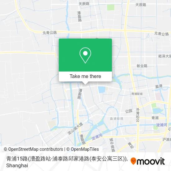 青浦15路(漕盈路站-浦泰路邱家港路(泰安公寓三区)) map