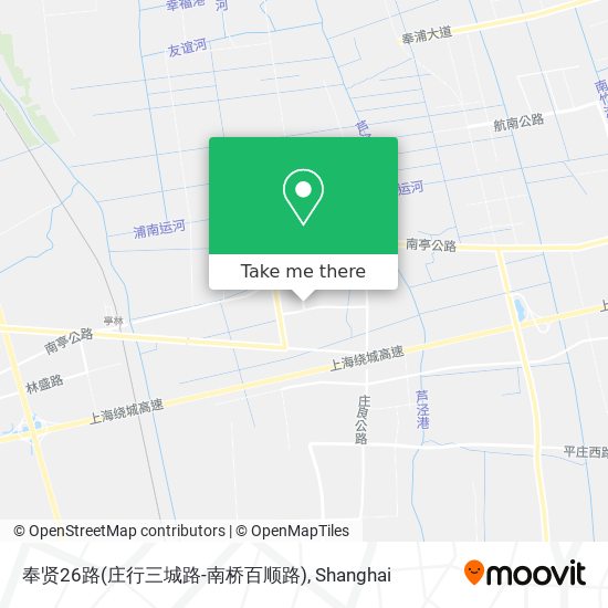 奉贤26路(庄行三城路-南桥百顺路) map