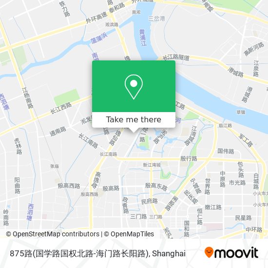 875路(国学路国权北路-海门路长阳路) map