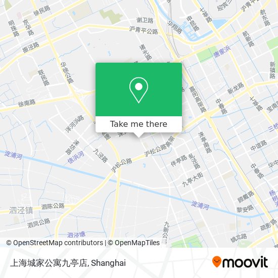 上海城家公寓九亭店 map