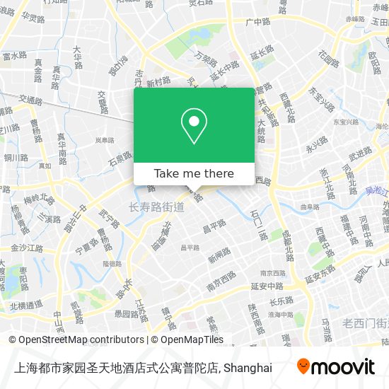 上海都市家园圣天地酒店式公寓普陀店 map