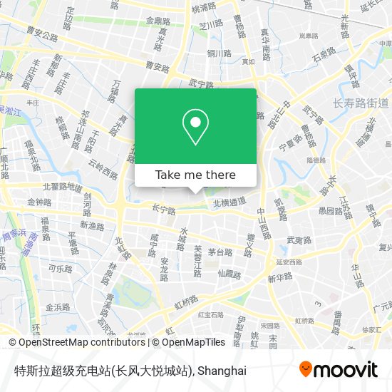 特斯拉超级充电站(长风大悦城站) map