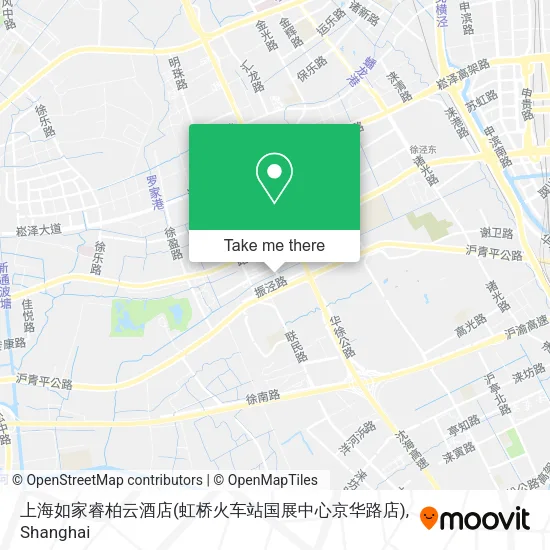 上海如家睿柏云酒店(虹桥火车站国展中心京华路店) map