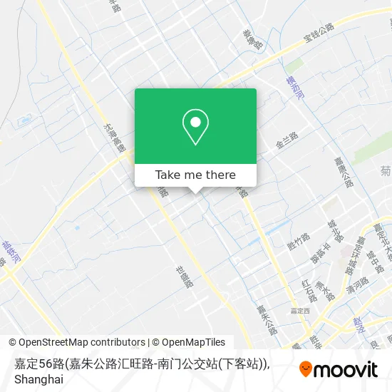 嘉定56路(嘉朱公路汇旺路-南门公交站(下客站)) map